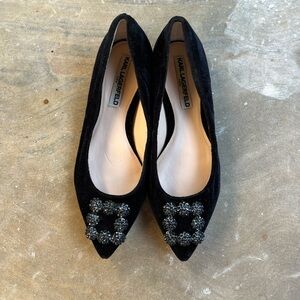 KARL LAGERFIELD MANOLO BUCKLE FLATS